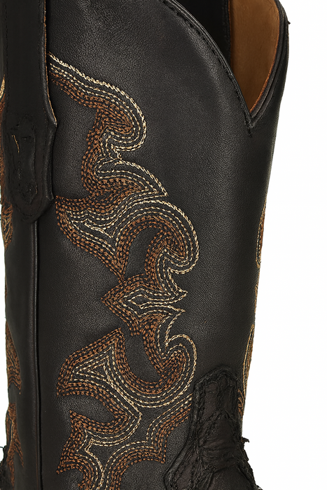 Black Pirarucu Fish Cowboy Boots