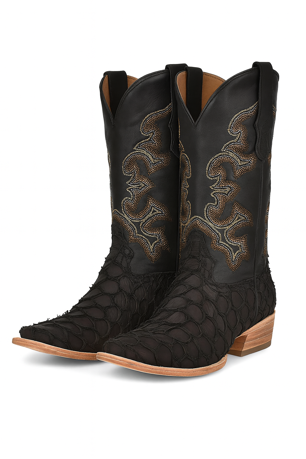 Corral Black Pirarucu Fish Cowboy Boots - Image 6
