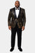 EJ Samuel Black & Gold Sequin Shawl Lapel Tuxedo Jacket