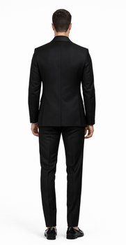 Black Prom Tuxedo - Wedding Suit - Groom Tuxedo Suit - Image 2