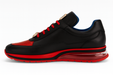 Belvedere Flash Men's Black & Red Ostrich-Calf Sneakers
