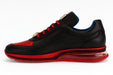 Belvedere Flash Men's Black & Red Ostrich-Calf Sneakers