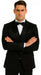Black Satin Shiny Metallic Flashy with Sheen 3 Piece Skinny Fit Tazzio Men's Suit with Peak Lapel Jacket