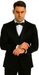 Black Satin Double Breasted 3 Piece Skinny Fit Tazzio Men's Suit with Peak Lapel Jacket