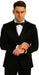 Black Satin Shiny Metallic Flashy with Sheen 3 Piece Skinny Fit Tazzio Men's Suit with Peak Lapel Jacket