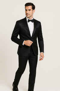 Mens Modern Fit Shiny Sharkskin Suit in Purple