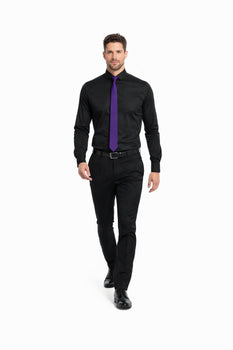 Black Shirt Purple Tie for Every Occasion - Image 2