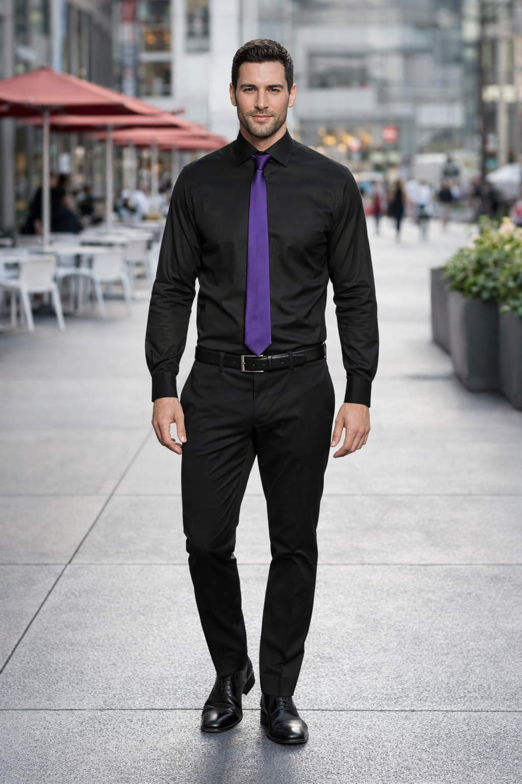 Black Shirt Purple Tie for Every Occasion - Image 5