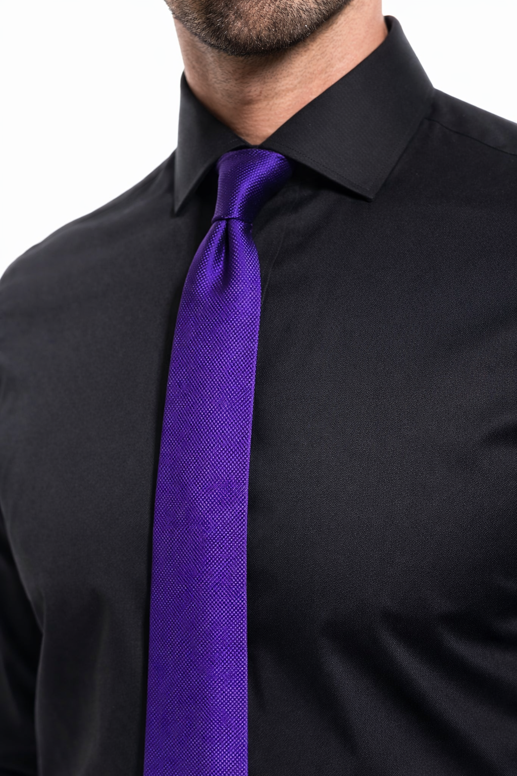 Black Shirt Purple Tie for Every Occasion - Image 4