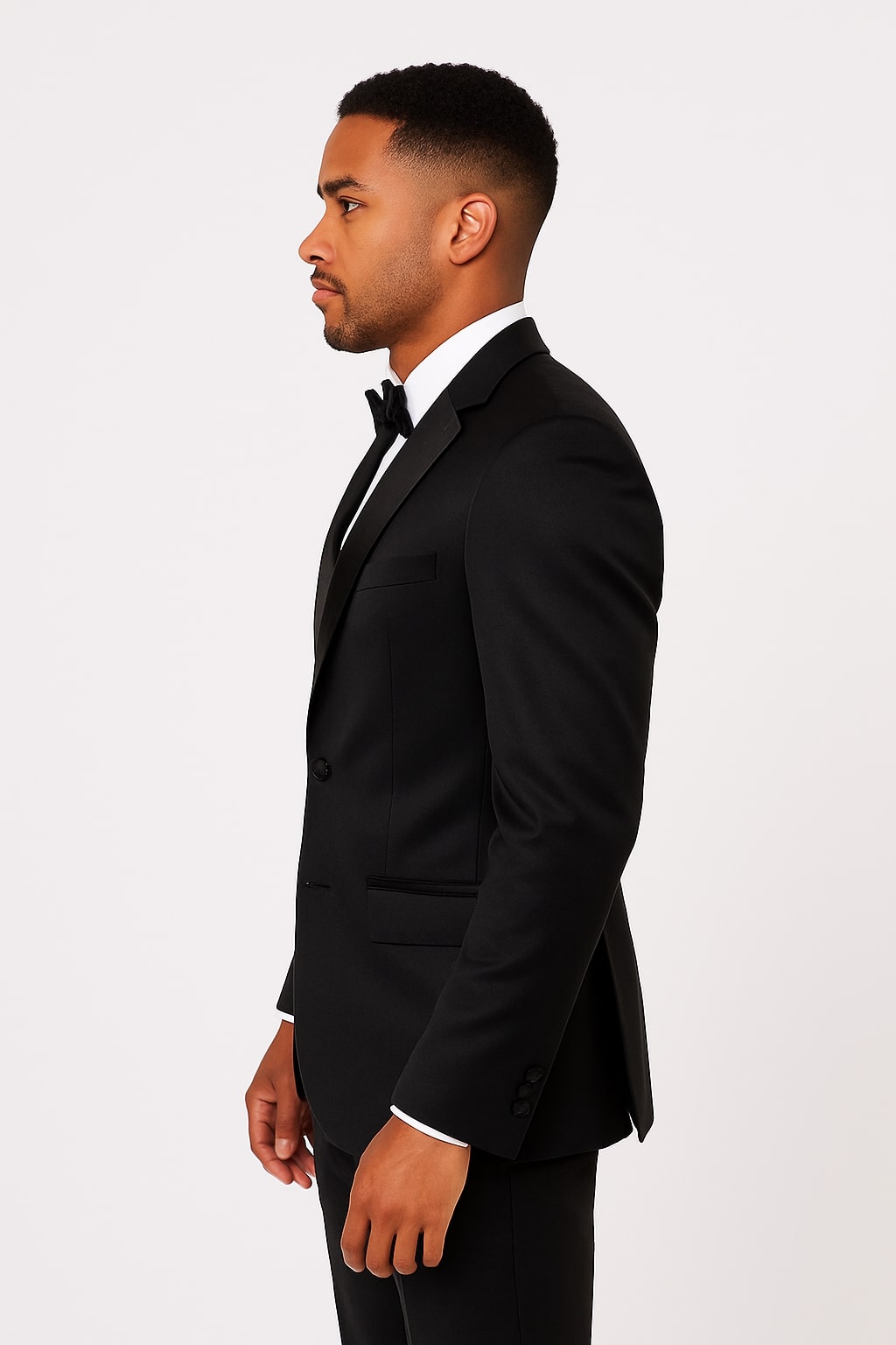 Black Satin Tuxedo Set – 4-Piece Style for Weddings & Proms - Image 4