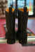 Black Square Toe Snake Print Boots by La Sierra Boots