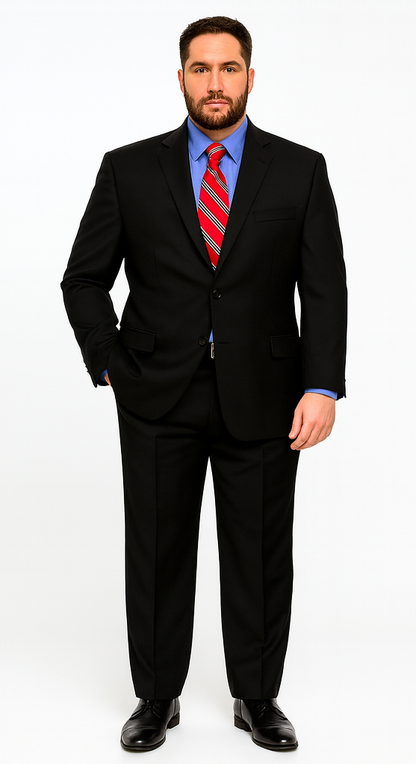 Black Super 150'S Wool Men's Cheap Priced Business Suits Clearance Sale Available In 2 Or 3 Buttons Style Regular Classic Cut Vented - Image 6