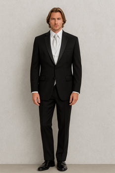 Package Deal High Quality 2-Button  Side Vented Super 120's Tuxedo + White Shirt+White Tie+White Vest
