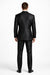 Men'S Shiny Black 2-Button Men'S Sharkskin Suit