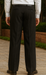 Black Wide Leg Dress Pants Pleated Baggy Dress Trousers Unhemmed Unfinished Bottom - Cheap Priced Dress Slacks For Men On Sale