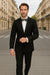 Wool Suit - Italian Made Business Suit by Statement Men's 2 Piece 100% Wool Modern Fit Suit - Subtle Texture