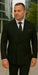 Wool Suit - Italian Made Business Suit by Statement Men's 2 Piece 100% Wool Double Breasted Suit - Micro Windowpane