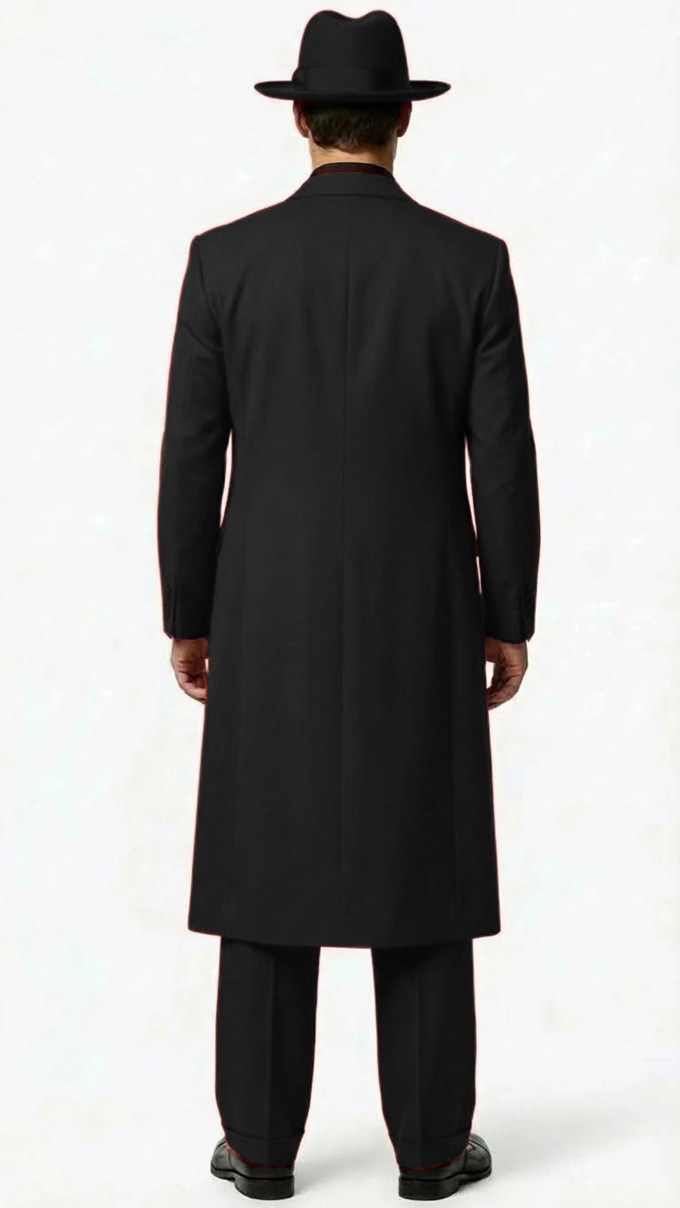 Men’s 1920s Burgundy Zoot Suit – Long Mafia Gangster Three-Piece Vintage Outfit Zuit Pachuco Style
