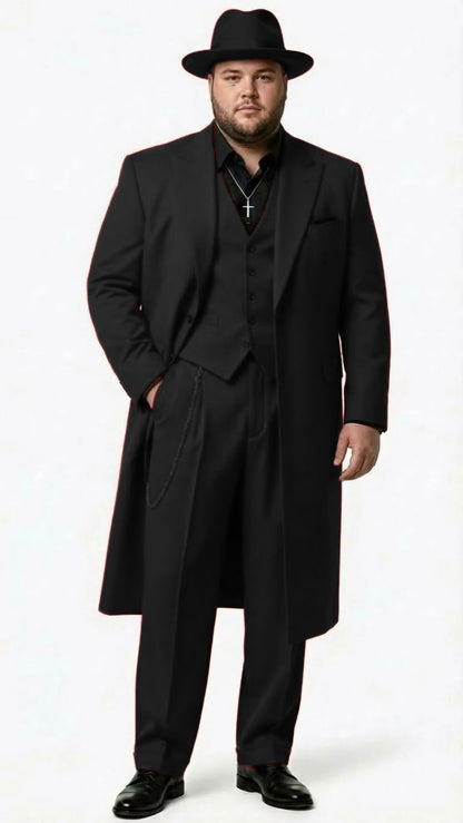 Men’s 1920s Burgundy Zoot Suit – Long Mafia Gangster Three-Piece Vintage Outfit Zuit Pachuco Style