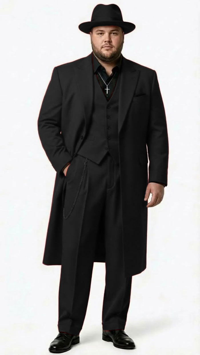 Men’s 1920s Burgundy Zoot Suit – Long Mafia Gangster Three-Piece Vintage Outfit Zuit Pachuco Style
