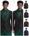 Mens Black Designer Blazer with Gold Studded Shawl Lapel – Slim Fit Luxury Fashion Jacket