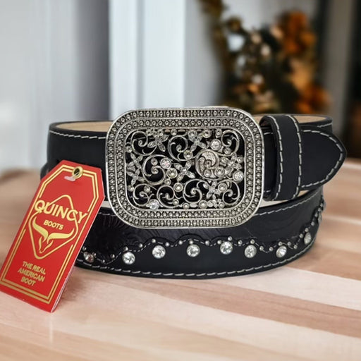 Cowgirl Belt With Buckle Black