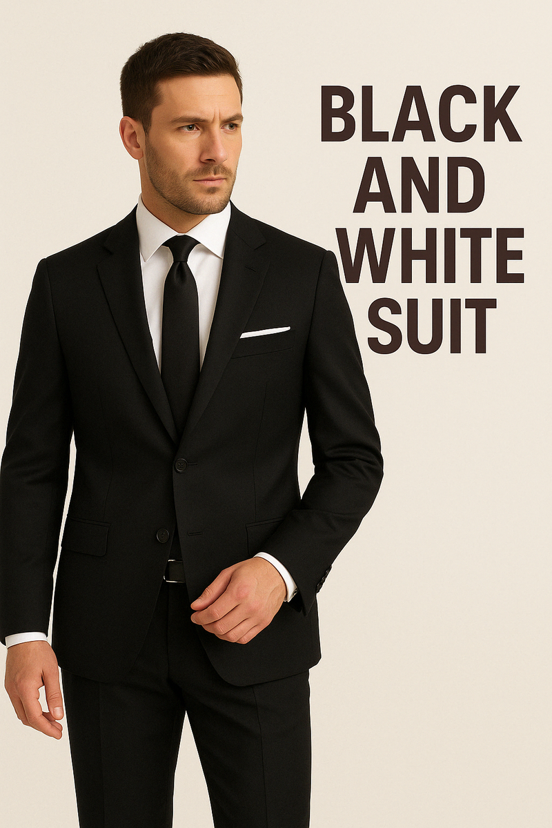 Black and White Suit