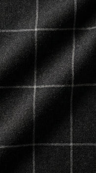 Men’s Black Windowpane Plaid 3 Piece Suit, 1920s Inspired Formal Dress Suit