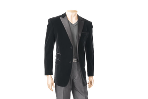 Black Men's Big And Tall Blazers Velvet Clearance Cheap Priced Blazer / Sport Coat