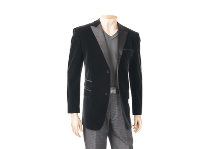 Black Men's Big And Tall Blazers Velvet Clearance Cheap Priced Blazer / Sport Coat