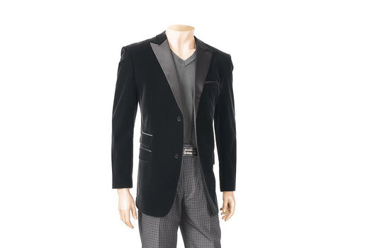 Black Men's Big And Tall Blazers Velvet Clearance Cheap Priced Blazer / Sport Coat