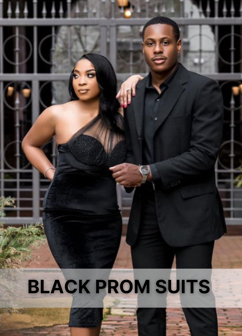 ALL BLACK PROM SUIT