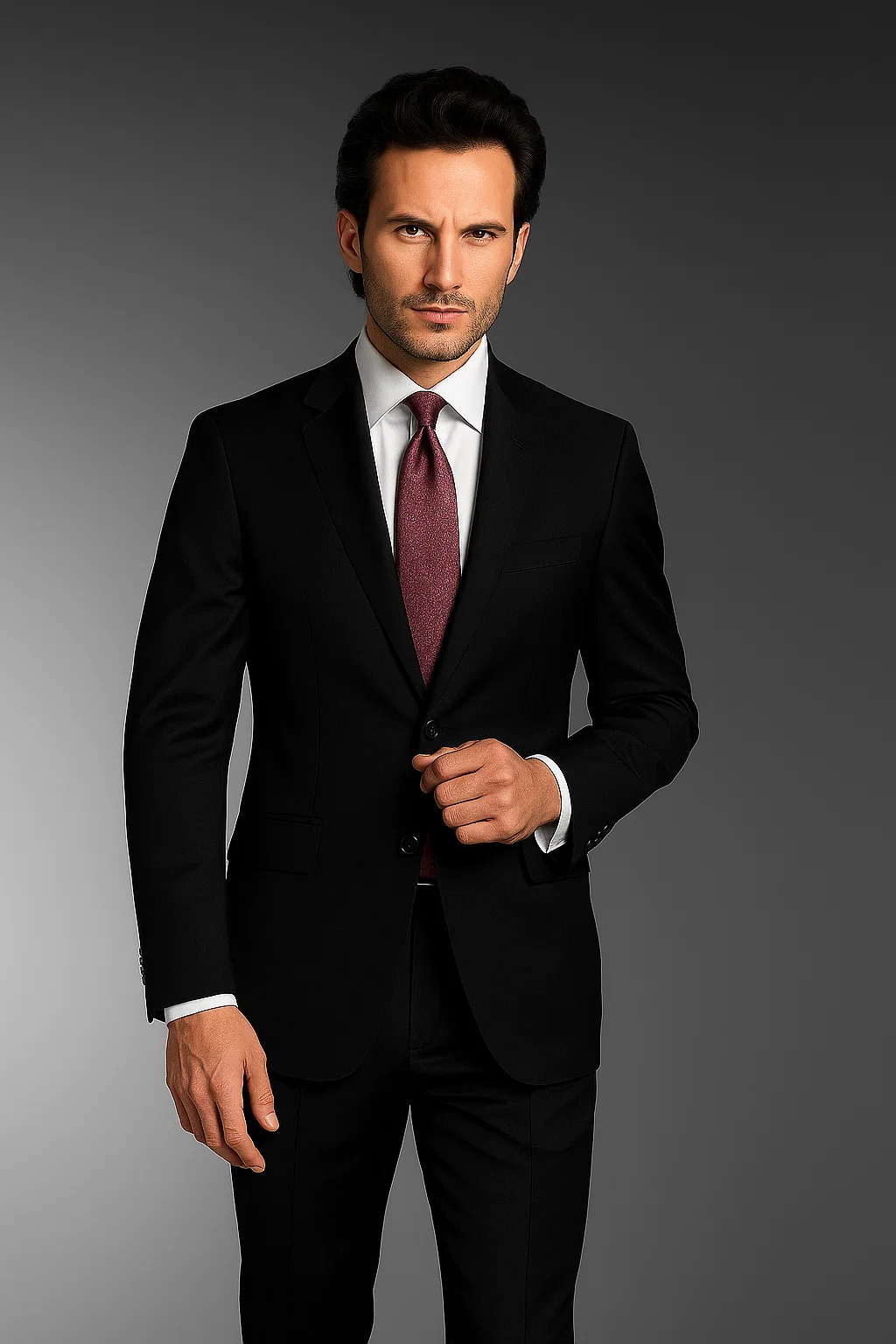 The Essential And Ever-Stylish Black Business Suits Clearance Sale In A Fine 140'S For A Quality Look Available In 2 Or 3 Buttons Style Regular Classic Cut