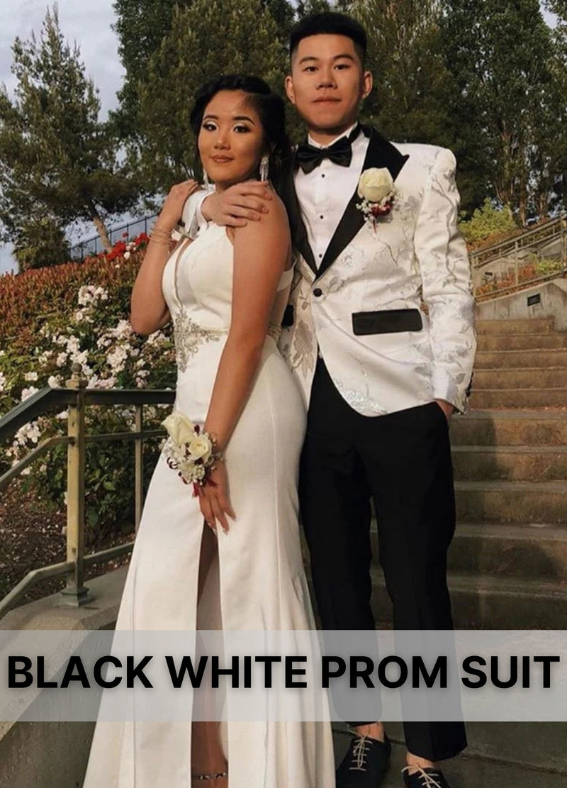 BLACK AND WHITE PROM SUIT