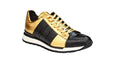 Belvedere Blake - Black & Gold Genuine Ostrich Luxury Shoe