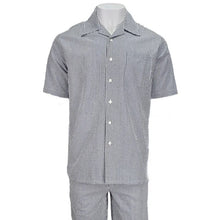 Black Seersucker Relaxed Fit Duo