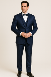 Mens Modern Fit Shiny Sharkskin Suit in Purple