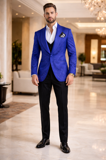 Blue Prom Suit For Men - Blue Homecoming Tuxedo  - Royal Blue - Image 5