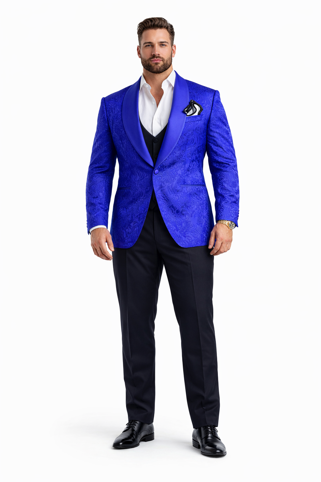 Blue Prom Suit For Men - Blue Homecoming Tuxedo  - Royal Blue - Image 4