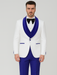 Blue Prom Suit - One Button Blue Homecoming Outfits For Guys Royal Blue Velvet Lapel