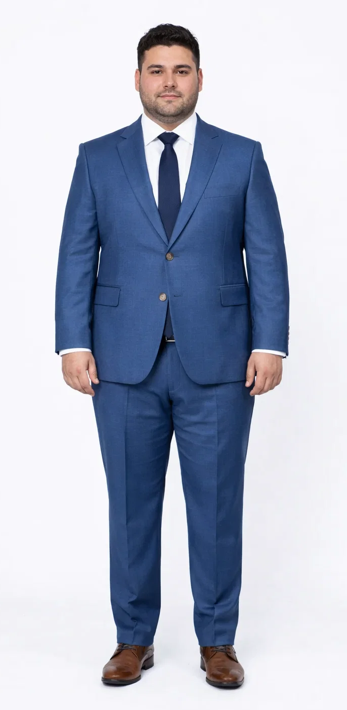 Blue Slim Fit Men’s Suit by Rossiman Rossi – Skinny Style with 1-Button Jacket - Image 8