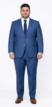 Blue Slim Fit Men’s Suit by Rossiman Rossi – Skinny Style with 1-Button Jacket - Image 8