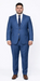 Blue Slim Fit Men’s Suit by Rossiman Rossi – Skinny Style with 1-Button Jacket