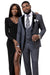 Blue Tuxedo Vest with Black Velvet Lapel by EJ Samuel