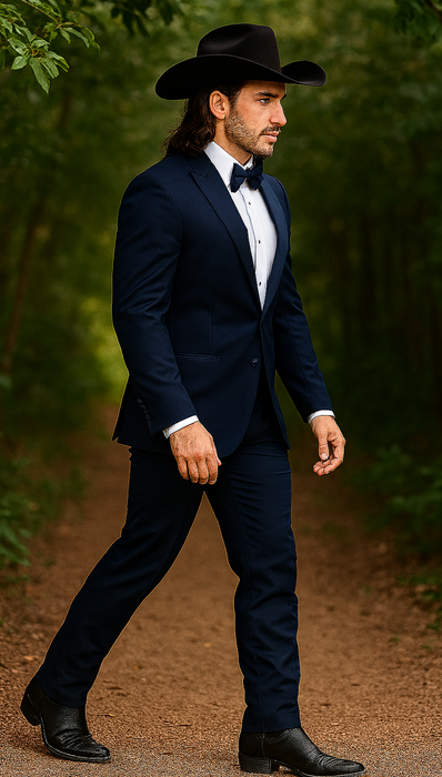Blue Tuxedos - One Button Suit