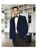 Velvet Blazer - Mens Velvet Jacket Mens Modern Fit Shawl Lapel 1 Button Navy Blue