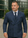 Wool Suit - Italian Made Business Suit by Statement Men's 2 Piece 100% Wool Double Breasted Suit - Micro Windowpane