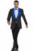 Mens Prom Blazer - Black ~ Royal Blue Blazer For Homecoming