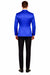 Men’s Slim Fit Blue Satin Blazer – Elegant Two-Button Formal Suit Jacket for Weddings, in blue Color
