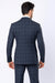 Suits With Baggy Pleated Pants - Wide Leg Pants 100% Wool - Classic Fit in Navy by Rossiman